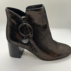See by Chloe Louise Ankle Boots Metallic Brushed Brown Bronze